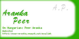 aranka peer business card